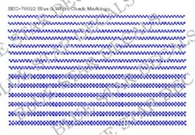 Blue & White Check Markings